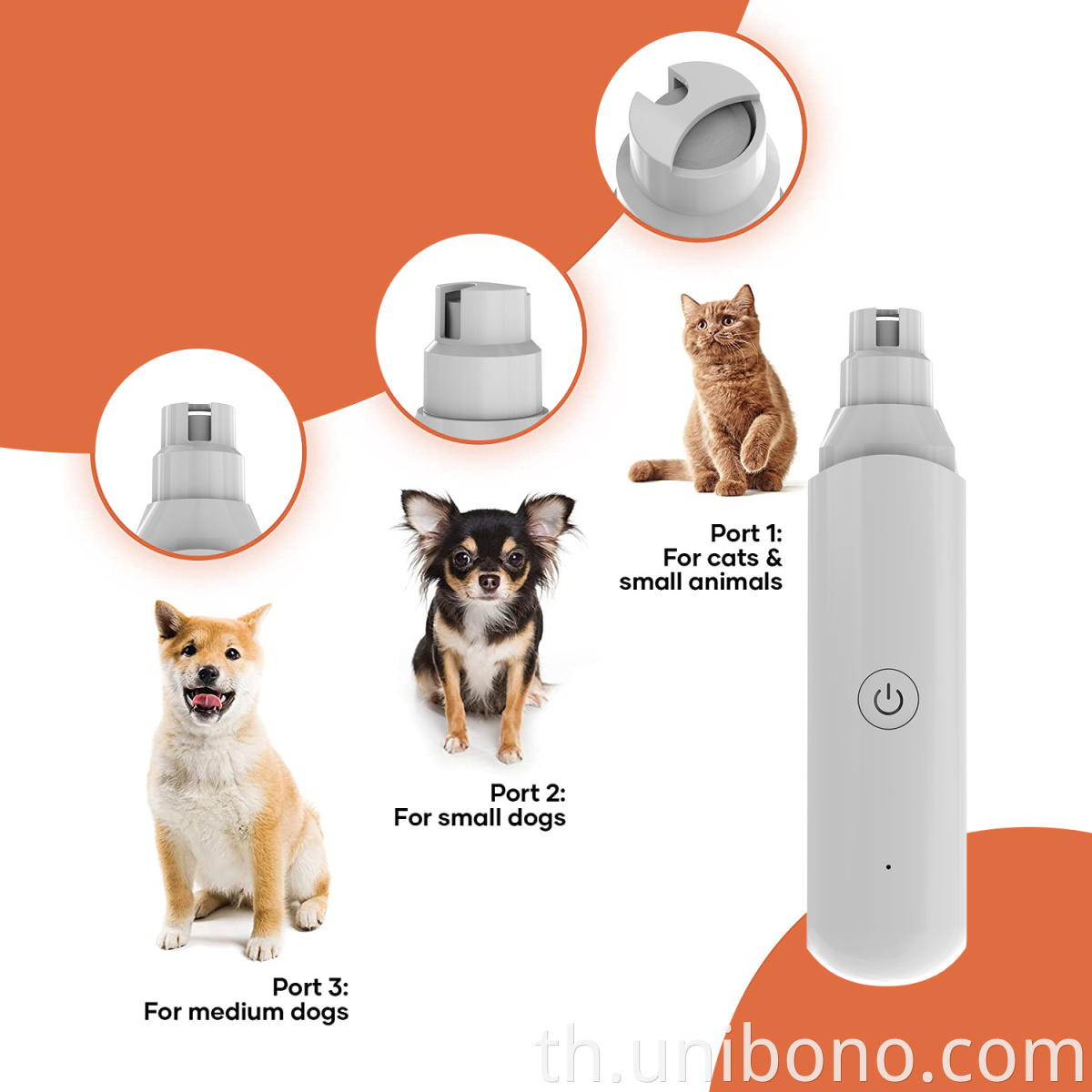 usb rechargeable pet safe dog nail grinder